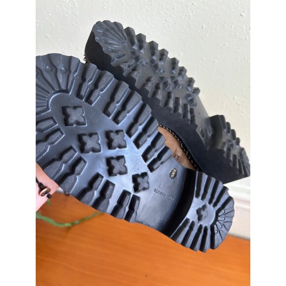 Vince Camuto Womens Mindinta Chain Trim Combat Boot With Lug Sole & Suede Upper - Picture 10 of 13